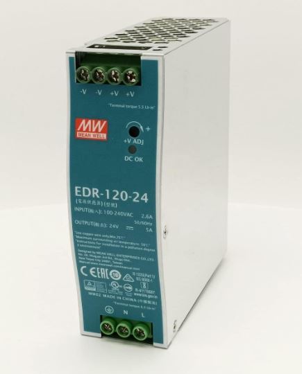 EDR-120-24 FUENTE DE ALIMENTACION AC-DC, 24V, 5A, 120W