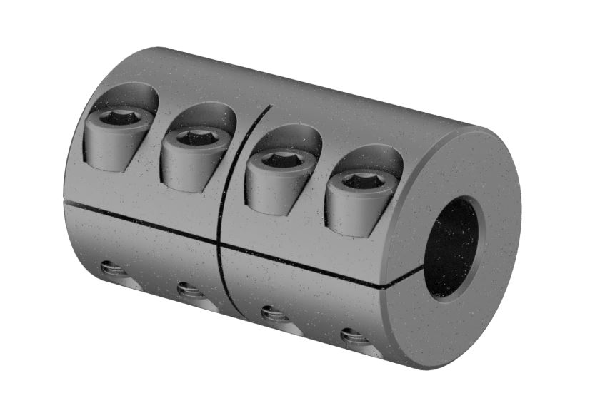 61005K311 ACOPLAMIENTO DEL EJE DE SUJECION ACERO, PARA EJE REDONDO DE 1/4" X 1/4"