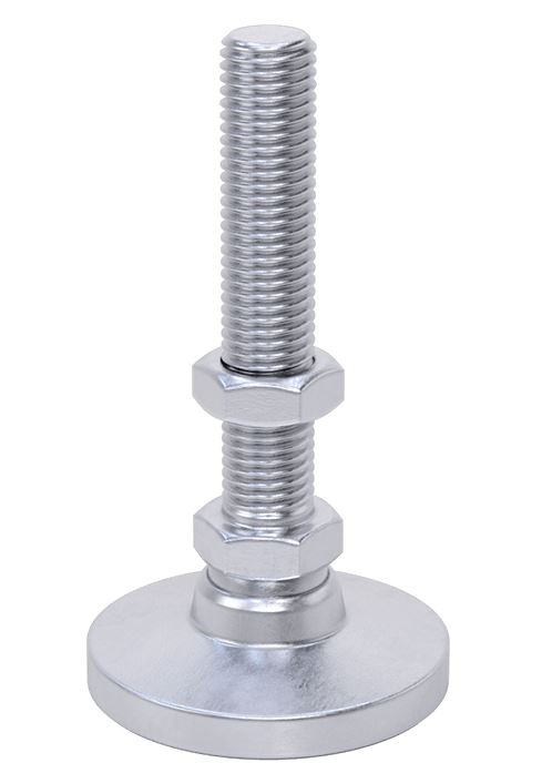 6111K63 SOPORTE DE NIVELACION GIRATORIO ACERO NIQUELADO CON ESPARRAGO 4", 3/4"-10