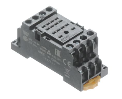 PYFZ-14-E ENCHUFE DIN-RAIL PARA RELE MY, CON PROTECCION PARA DEDOS