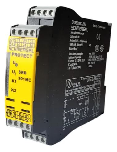 SRB301MC-ST-24V RELE DE SEGURIDAD, 24C AC/DC, 2 CANALES, 1NC, IP20