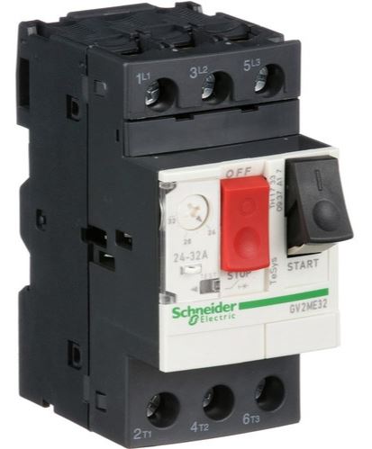 GV2ME32 MOTOR DE ARRANQUE DE 3 POLOS, 24-32A, 600-690VCA, TERMINAL CON ABRAZADERA DE TORNILLO