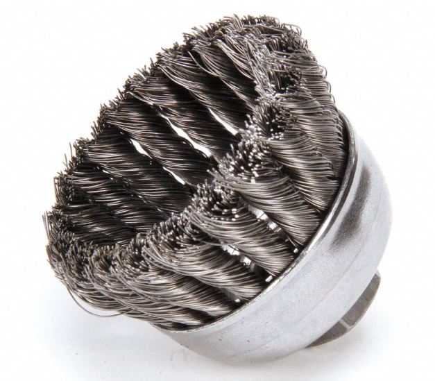 13301 CEPILLO DE ALAMBRE DE UNA SOLA HILERA DE 2-3/4", RELLENO DE ACERO DE 0.020", TUERCA UNC DE 5/8"-11"