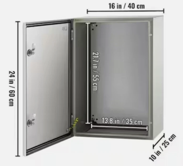 CAJA ELECTRICA 24"X16"X10", CERO AL CARBONO IP66