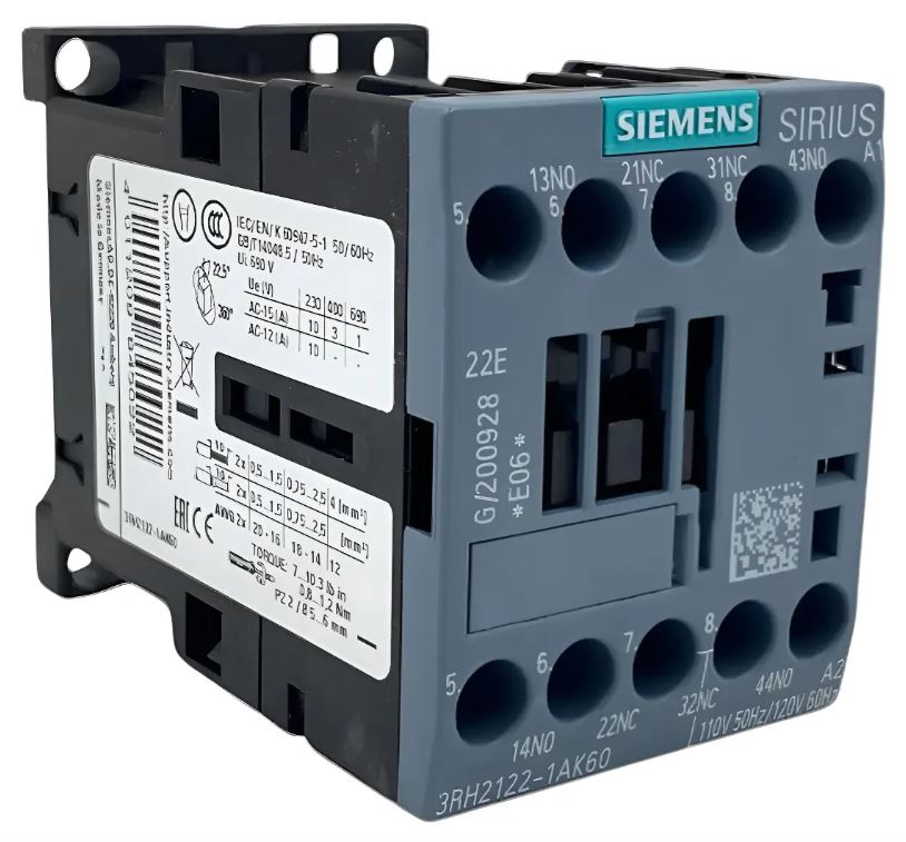 3RH2122-1AK60 Siemens Contactor 10a Bobina 110v
