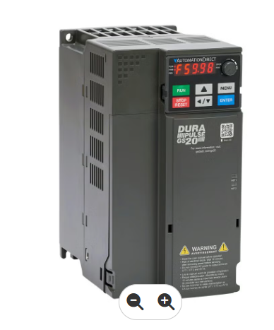 URApulse serie GS20 AC de uso general, cerrado, 460 VAC, 10 CV con entrada trifásica, SVC, V/Hz, FOC o modo par, chasis D, RS-485, frenado dinámico integrado. Tarjeta opcional EtherNet/IP y Modbus TCP disponible.