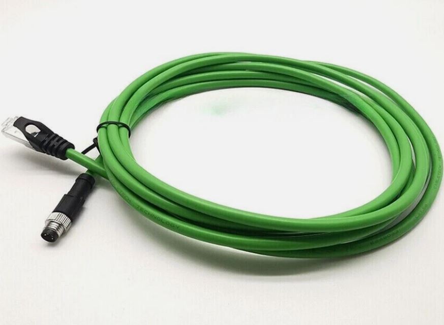 M12-4DM-RJ45-5MT CONECTOR M12 4 PINES MACHO TIPO D A RJ45 ETHERNET CABLE DE 5 METROS CONECTOR TIPO CODO
