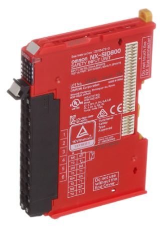 NX-SID800 8 Digital Safety Inputs, PNP 24 VDC, screwless push-in connector, 12 mm wide 