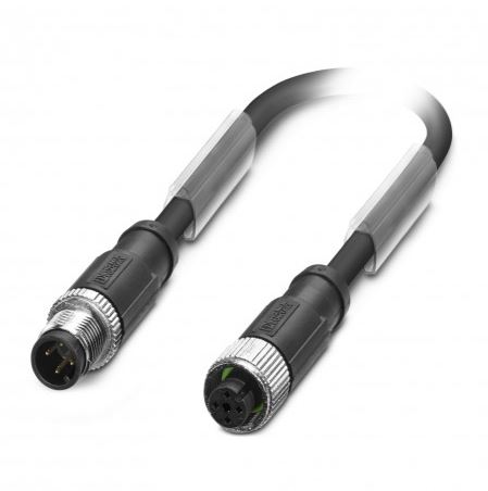 C4P-MM12-HM12-20M CONDUCTOR 4 POLOS SIN HALOGENOS, NEGRO GRISASEO RAL 7021 CON CONECTOR MACHO M12 CODIFICACION T A HEMBRA CONECTOR RECTO M12, LONGITUD 20 MTS DC 12A / 63V