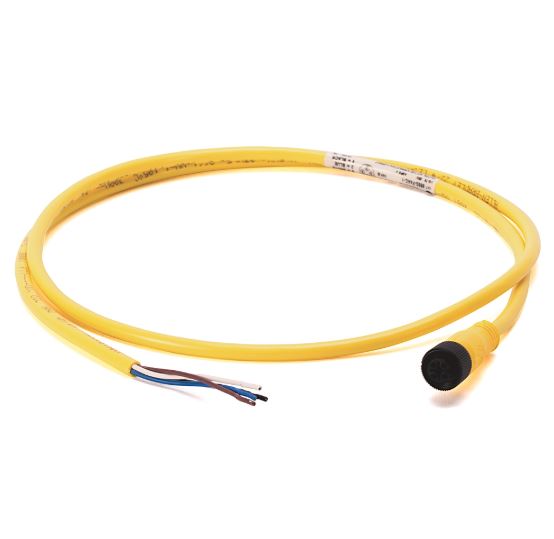 889D-F4ACDM-10 CABLE DE CONEXIÓN 4 PINES CABLE DE PVC AMARILLO SIN BLINDAJE RECTO