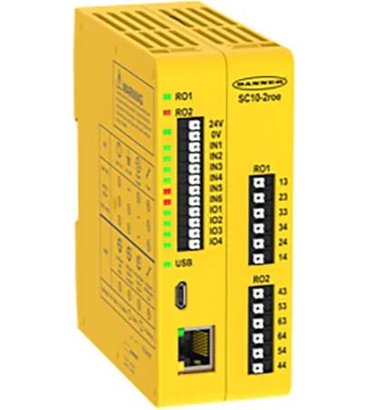 SC10-2ROE CONTROLADOR DE SEGURIDAD, 10 ENTRADAS, 2 SALIDAS A RELEVADOR, 24V, 240-580 MA, 806222