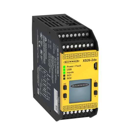 XS26-2DE CONTROLADOR DE SEGURIDAD EXPNDIBLE, 26 ENTRADAS, PNP, 0.5A, ETHERNET, USB, 24DC