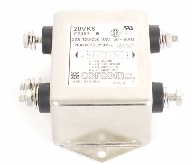 20WK6 FILTRO DE LINEA DE ALIMENTACION 250VAC 20A MONOFASICO
