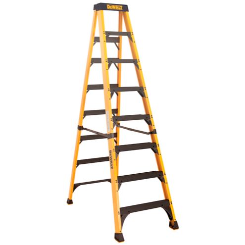 DXL3810-08 ESCALERA DE FIBRA DE VIDRIO, CAPACIDAD DE 500 LIBRAS, ALTURA DE 8 PIES