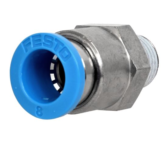 QS-1/8-8 CONECTOR RECTO TUBO 1/8 ROSCA M8